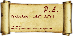 Probstner Lóránt névjegykártya